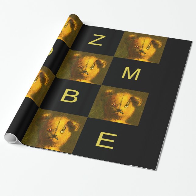 Papel de embrulho do ursinho zombie (Desenrolado)