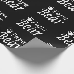 Papel de embrulho do urso da papá para o pai, av