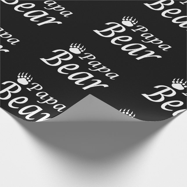 Papel de embrulho do urso da papá para o pai, avô, (Ponta)