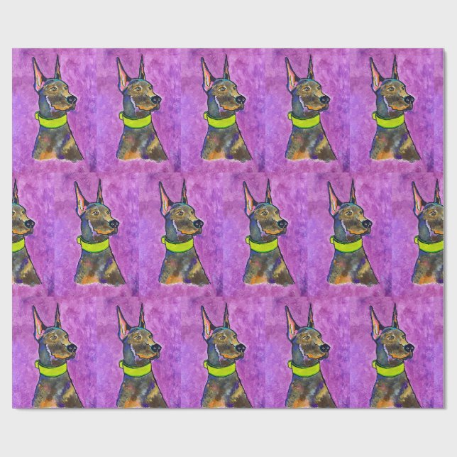 Papel de embrulho Doberman (Aberto)