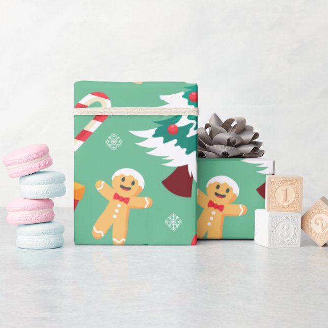 Papel de embrulho doce para pão de Natal (Chá de bebê)