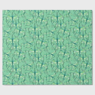 Papel de embrulho Dragão Verde Menta