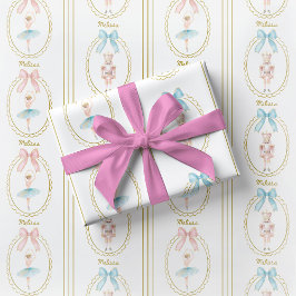 Papel de embrulho elegante da bailarina Quebra-Noz