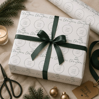 Papel de embrulho elegante de Natal com logotipo p