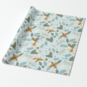 Papel de embrulho em teia nas férias de inverno d