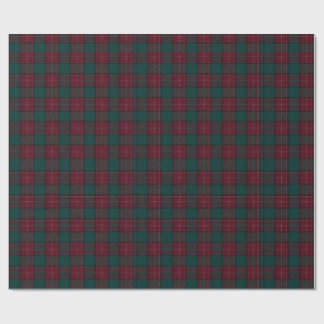 Papel de embrulho em Xadrez Escocês Burgundy e Hun