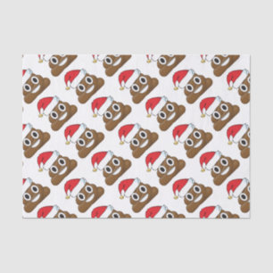 Papel de embrulho Emoji do Natal do tombadilho do
