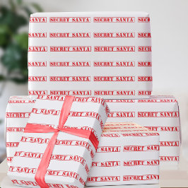 Papel de embrulho engraçado do Papai Noel Secreto