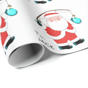 Papel de embrulho engraçado para presente de Natal