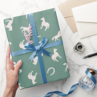 Papel de embrulho equestre Cavalo e Ferradura
