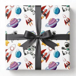 Papel de embrulho espacial, papel de presente de a