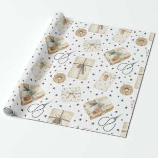 Papel de embrulho estilo vintage para presentes de