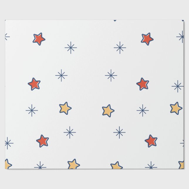 Papel de embrulho estrela colorida (Barra)