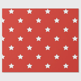 Papel de embrulho estrelado vermelho e branco clás