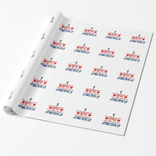 Papel de embrulho - Eu amo a América