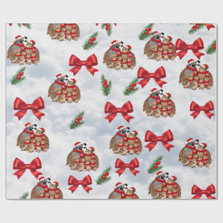 Papel de Embrulho Família de Codorniz de Natal
