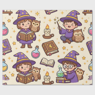 Papel de embrulho fantasia da coruja magica