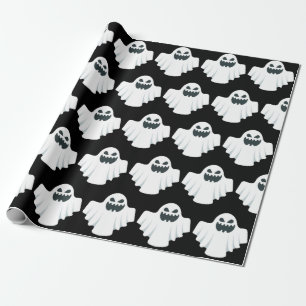 Papel de embrulho fantasma com padrão de Halloween