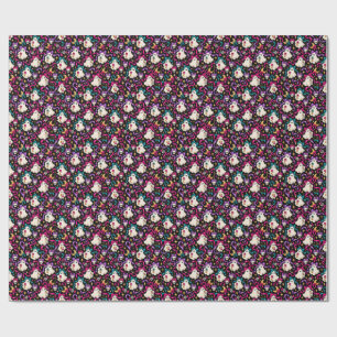 Papel de embrulho Fantasmas com Laços Rosa V2