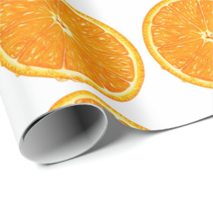 Papel de embrulho - Fatia de laranja