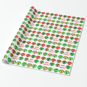 Papel de embrulho feio da camisola do Natal