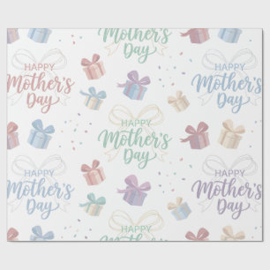 Papel de embrulho - Feliz Dia das Mães Papel de em