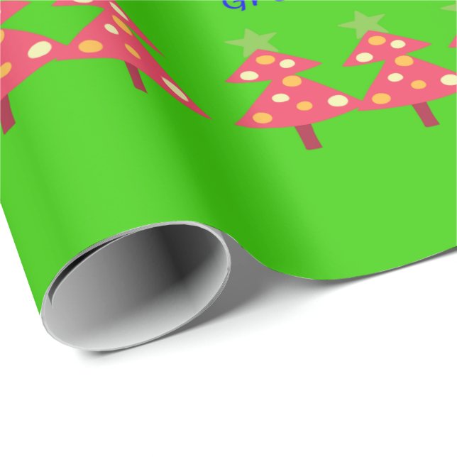Papel de embrulho Feliz Natal Saudações de Natal (Ponta do rolo)