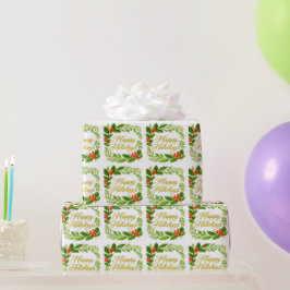 Papel de embrulho 'Felizes Festas'