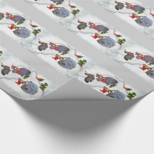 Papel de embrulho Festa de Natal dos coelhinhos