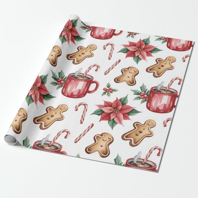 Papel de embrulho festivo de Natal (Desenrolado)