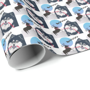 Papel de embrulho finlandês de KIITOS SANTA