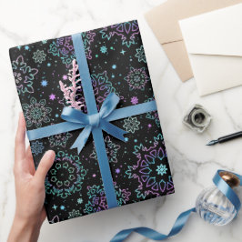 Papel de embrulho "Flocos de neve"
