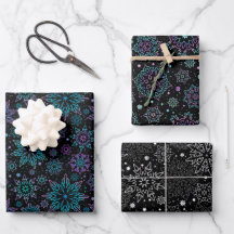 Papel de embrulho "Flocos de neve"