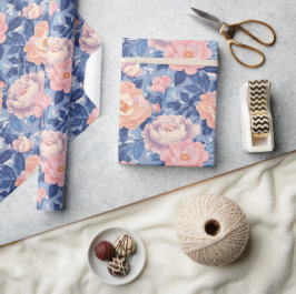 Papel de Embrulho Flor de Rosa Moderna Tropical