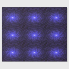 Papel de embrulho Flor Fractal BlueLotus