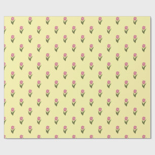 Papel de Embrulho Floral Amarelo Ensolarado Botâ