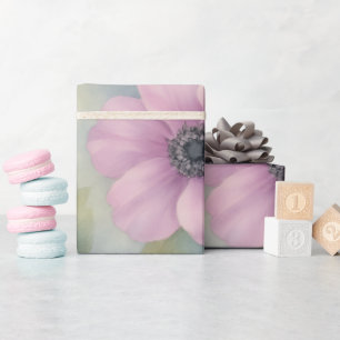 Papel de Embrulho Floral Anêmona Rosa