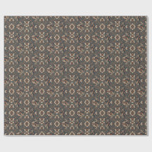 Papel de embrulho floral damasco vintage elegante