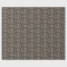 Papel de embrulho floral damasco vintage elegante