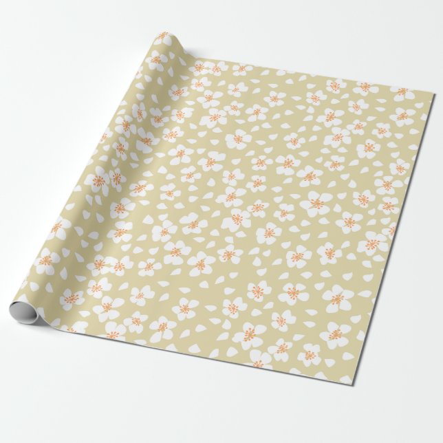 Papel de embrulho floral em rolo (Desenrolado)