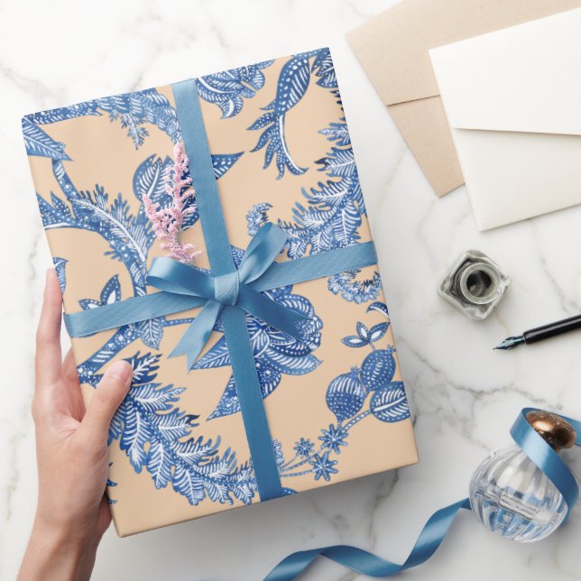 Papel de embrulho floral francês (Presentear)