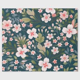Papel de Embrulho Floral Matte – Flor Elegante
