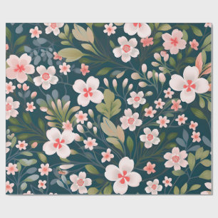Papel de Embrulho Floral Matte – Flor Elegante