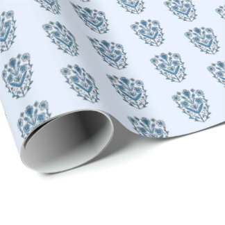 Papel de embrulho floral ornamentado