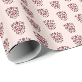 Papel de embrulho floral ornamentado
