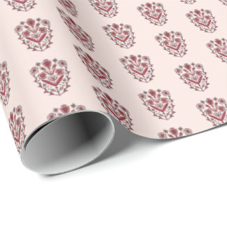 Papel de embrulho floral ornamentado
