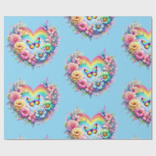 Papel de Embrulho - Floral Primavera Pastel Papel