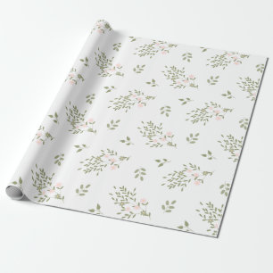 Papel de embrulho floral rosa com flores silvestre