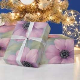 Papel de embrulho floral rosa Embrulho de presente