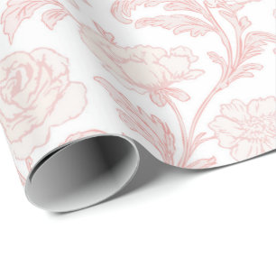 Papel de embrulho floral rosa Toile